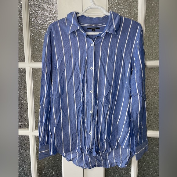 L Blue and White Blouse - Picture 2 of 3